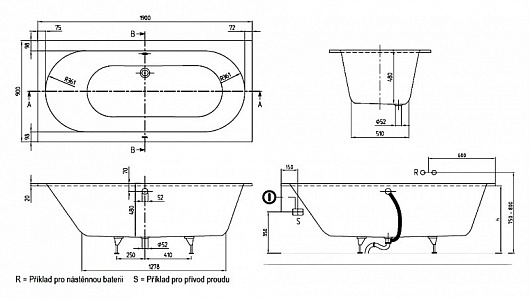 Villeroy & Boch Акриловая ванна Oberon UBQ199OBE2V-96 star white – картинка-7