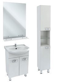 Bas Мебель для ванной "Альта 55" Делла Классик с пеналом и зеркалом – фотография-1