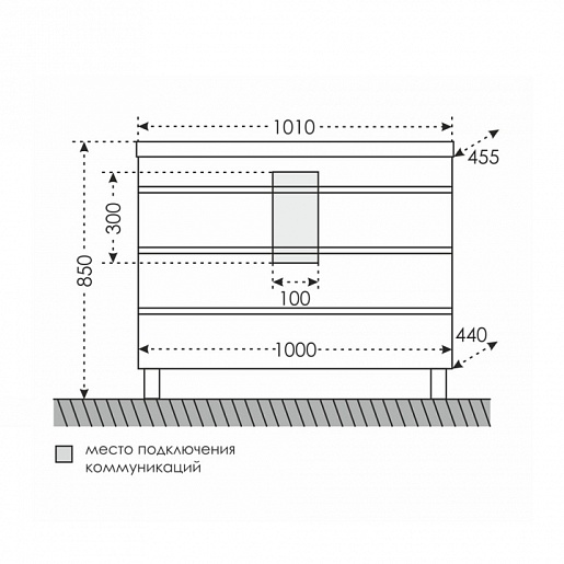 СанТа Мебель для ванной Марс 100, напольная – фотография-2