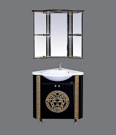 Misty Мебель для ванной Olimpia Lux 60 угловая черная патина R – фотография-3