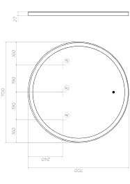Vigo Зеркало Cosmo Classic 700 – фотография-5