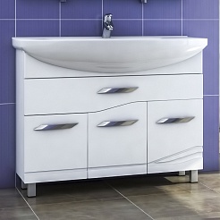 Vigo Тумба с раковиной Martina 105 белая – фотография-1