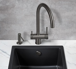 Milacio Смеситель для кухни Ultra MCU.554.GM вороненая сталь – фотография-5