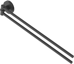 Cezares Полотенцедержатель двойной поворотный Relax RELAX-THD-S-NOP черный матовый – фотография-1