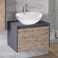 Stella Polare Мебель для ванной Эвита 60 веллингтон/темно-серая – фотография-3