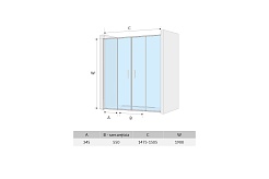Excellent Душевая дверь в нишу 201 150 см. KAAC.1805.1500.LP – фотография-3