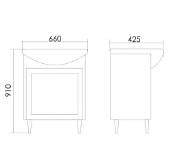 Атолл Мебель для ванной Палермо 65 декор – фотография-2