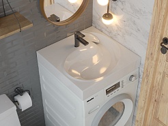 Stella Polare Раковина под стиральную машину Бьянка 60x60 – фотография-4