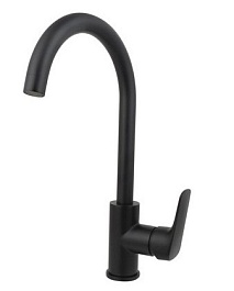 Aquatek Смеситель для кухни Вега AQ1082MB матовый черный – фотография-1