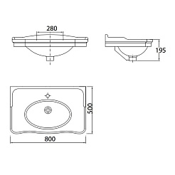 Creavit Раковина Antik AN080 – фотография-2