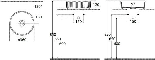 Allen Brau Мебельная накладная раковина Fantasy Line 36 4.11032.SM розовый – фотография-6