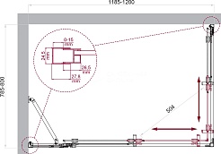 BelBagno Душевой уголок Luce 120/80 LUCE-AH-21-120/80-C-Cr профиль хром стекло прозрачное – фотография-6