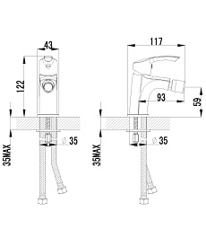 Lemark Смеситель "plus Strike LM1108C" для биде – фотография-2