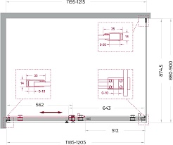 BelBagno Душевой уголок Soft Close-2 SOFT_CLOSE-2-AH-1-120/90-C-GM 120x90 профиль оружейная сталь стекло прозрачное – фотография-12