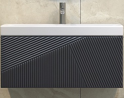 Velvex Тумба с раковиной Edge 70.1Y графит – фотография-1