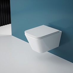 Esbano Унитаз Color Gartez-51T подвесной безободковый белый – фотография-3