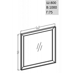 Opadiris Зеркало для ванной Капри 80 – фотография-2