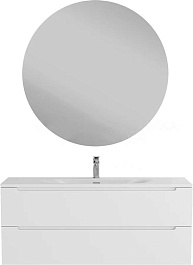 BelBagno Мебель для ванной Etna 120 подвесная Bianco Lucido с раковиной BB-8099-120 – фотография-1