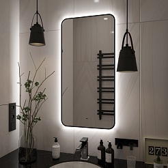 Teymi Зеркало Solli Black Soft Line 60/120 LED сенсор на взмах T20235S – фотография-4