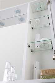BelBagno Зеркало-шкаф MARINO-SPC-900/750-1A-BL-P-R Bianco Lucido – фотография-3