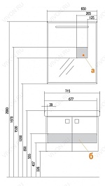 Акватон Зеркало для ванной "Оптима 65" – фотография-4