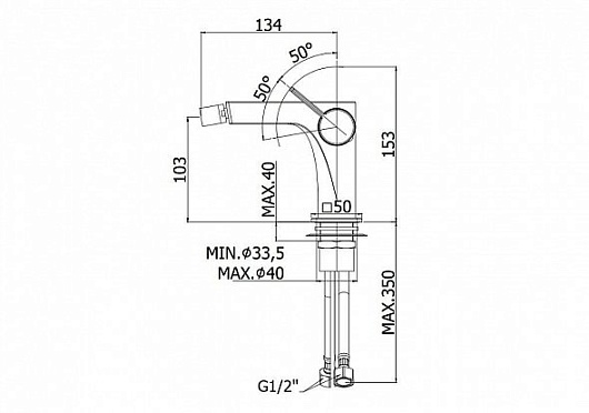 Paffoni Смеситель для биде Rock RO131ST – фотография-2