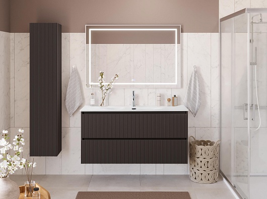 BelBagno Тумба с раковиной Uno 120 подвесная Темно-Серый матовый с раковиной BB-8099-120 – картинка-13