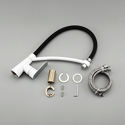 Frap Смеситель для кухни G48 G4048-8 белый/хром – фотография-2