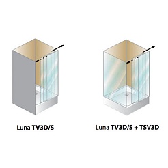 Kolpa San Душевая дверь в нишу Luna TV3D/S 90 – фотография-3