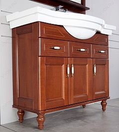 Aquanet Тумба с раковиной "Амелия H 100" орех – фотография-3