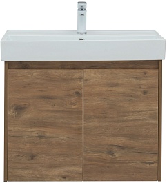 Aquanet Тумба под раковину Nova Lite 75 2 дверцы подвесная дуб рустикальный – фотография-3