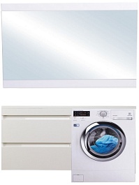 Style Line Тумба с раковиной подвесная Даллас 130 Люкс L, белая PLUS – фотография-13