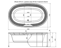 Aquanet Акриловая ванна Mishel 190x115 – фотография-7