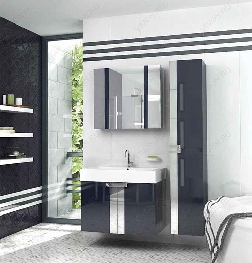  Тумба с раковиной Fresh 80 антрацит – фотография-4