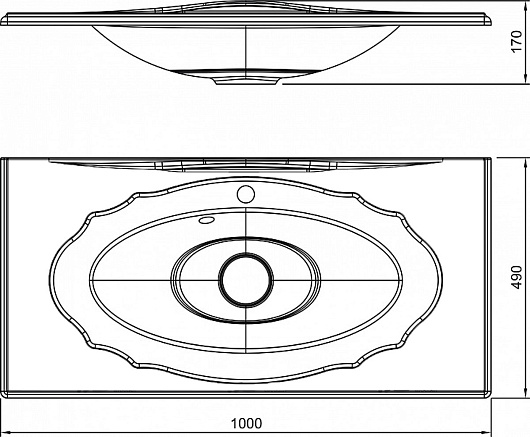  Тумба с раковиной Luise белая – картинка-3