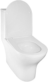 Azario Унитаз-моноблок Terni AZ-8618T безободковый с бачком с сиденьем микролифт белый – фотография-9