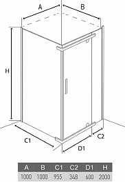 Alex Baitler Душевое ограждение AB 244-100 – фотография-2