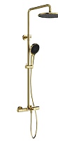 Sancos Душевая система Etna с термостатом брашированное золото PVD покрытие SC9008BG