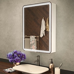 Mixline Зеркальный шкаф Аккорд Адриана 60 R белый – фотография-2