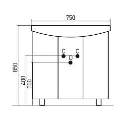 Mixline Мебель для ванной Милора 75 – фотография-6