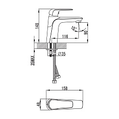 Iddis Смеситель для раковины Pond PONSB00i01 – фотография-7