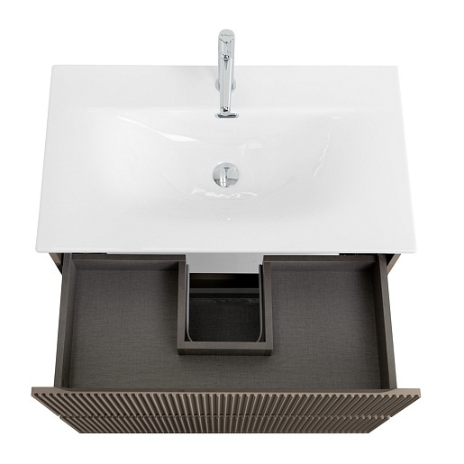 BelBagno Тумба с раковиной Uno 90 подвесная Бежевый матовый с раковиной BB-8099-90 – фотография-10