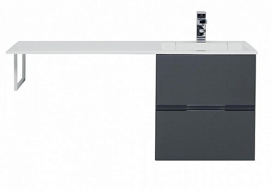 Aquanet Тумба с раковиной Алвита 120 R серый антрацит – фотография-10