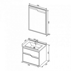 Aquanet Мебель для ванной Модена 65 белая – фотография-4