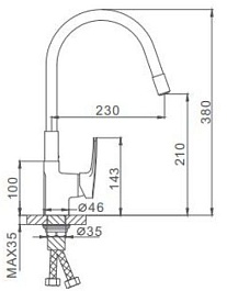 Frap Смеситель для кухни F4453-04 черный – фотография-4