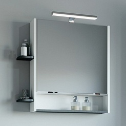 Mixline Зеркальный шкаф Сура 70 R белый/графит – фотография-2