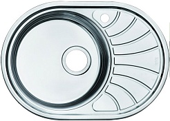 Iddis Мойка из нержавеющей стали Suno SUN65PLi77K полированная, с выпуском – фотография-1