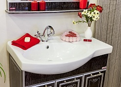 Sanflor Мебель для ванной Адель 82 R венге, патина серебро – фотография-3