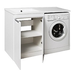 Runo Тумба с раковиной Лира 120 R белый – фотография-3