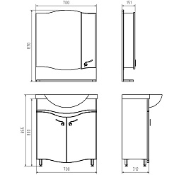 ASB-Mebel Мебель для ванной Терни 75 – фотография-2